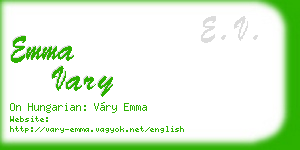 emma vary business card