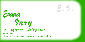 emma vary business card